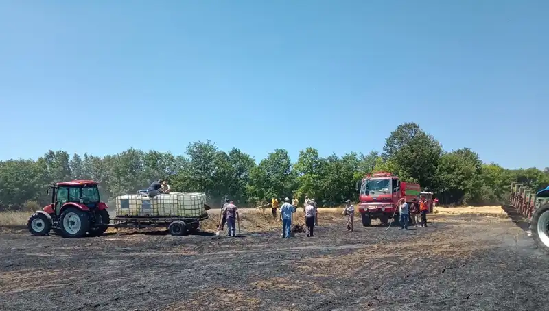 Buğday Tarlasında Çıkan Yangın, 10 Dönüm Alanı Kül Etti