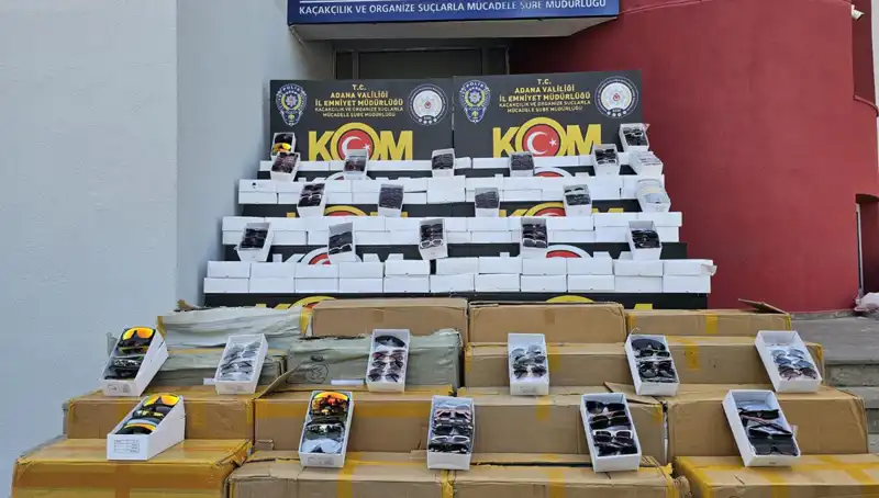 Adana’da Yüzde 100 Kaçak: 12 Bin Güneş Gözlüğü Ele Geçirildi