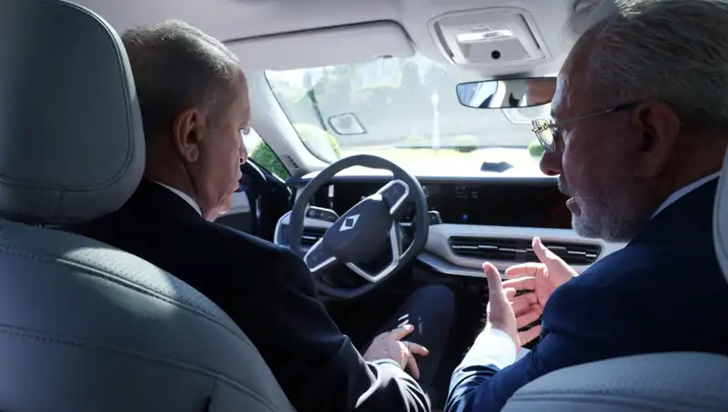Cumhurbaşkanı Erdoğan'ın Togg’un Yeni Modeli ile Kullandığı Anlar